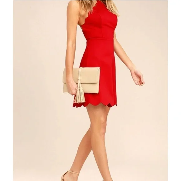 Like new Lulu’s red dress size xs - Picture 2 of 6